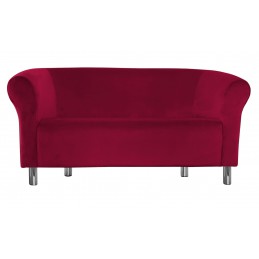 Sofa Milo MG31 czerwona, nogi chrom