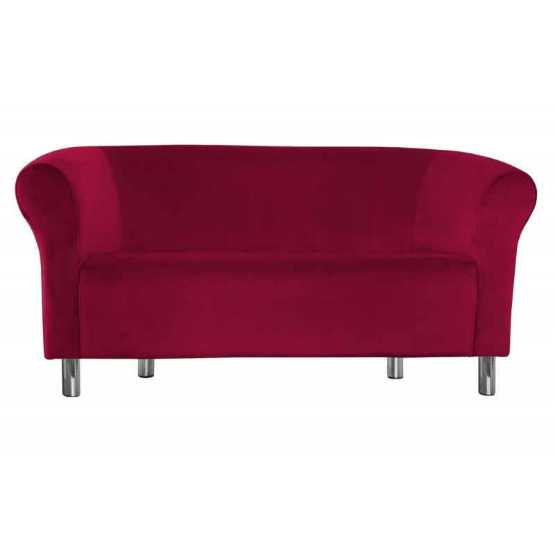 Sofa Milo MG31 czerwona, nogi chrom