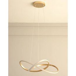 Lampa LED wisząca pierścienie AT74-ESL-Gold – elegancki styl