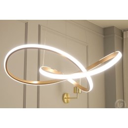 Lampa LED wisząca pierścienie AT74-ESL-Gold – elegancki styl
