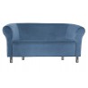 Sofa Milo MG33 niebieska z chromowanymi nogami