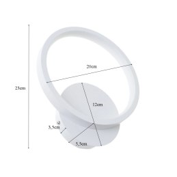 Kinkiet lampa LED okrąg AT75-1KL-White – nowoczesny i elegancki