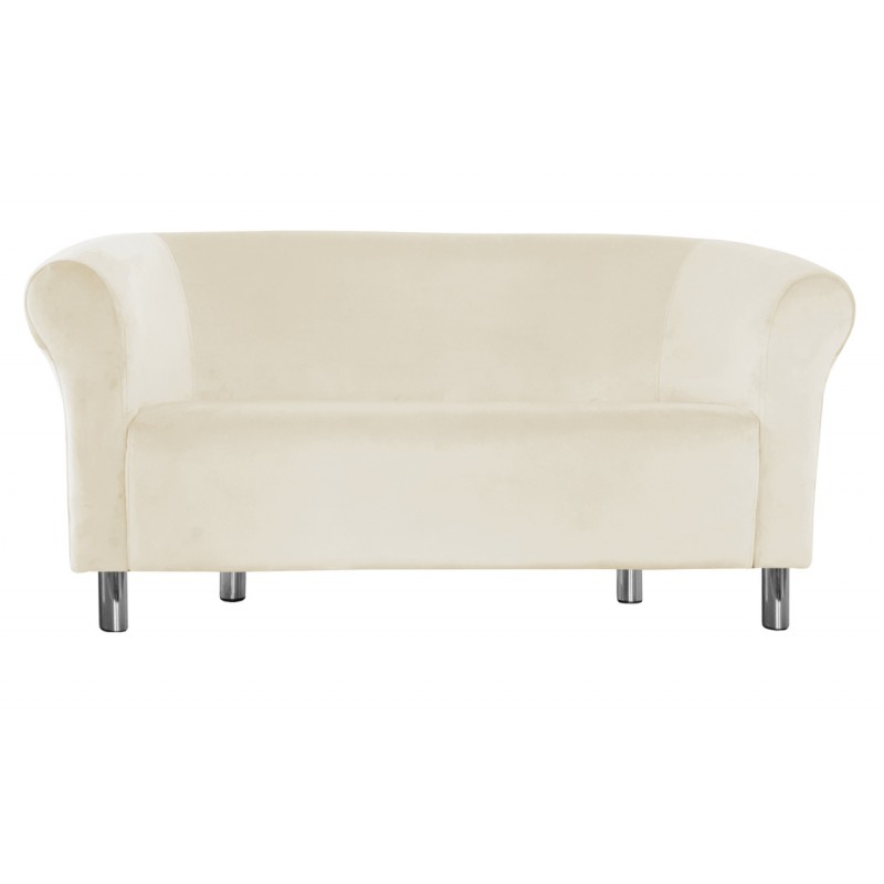 Sofa Milo MG50 kremowa z chromowanymi nogami