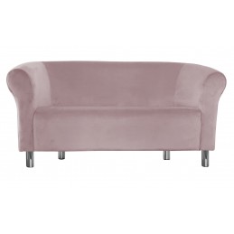 Sofa Milo MG55 szary róż z chromowanymi nogami