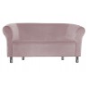 Sofa Milo MG55 szary róż z chromowanymi nogami