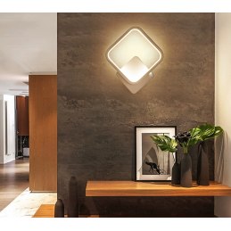 Kinkiet lampa LED kwadrat AT77-1KL-White – elegancja i styl