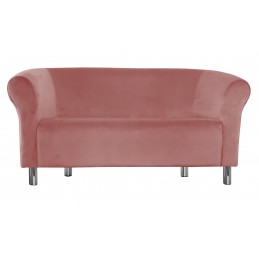 Sofa Milo MG58 róż indyjski z chromowanymi nogami