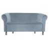 Sofa Milo BL06 szary błękit z chromowanymi nogami