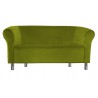 Sofa Milo BL75 zielona oliwka z chromowanymi nogami