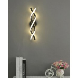 Kinkiet lampa LED spirala AT80-2KL-Black – nowoczesny styl