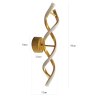 Kinkiet lampa LED spirala AT80-2KL-Gold – elegancja i styl