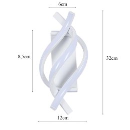 Kinkiet lampa LED spirala AT81-3KL-White – nowoczesny styl
