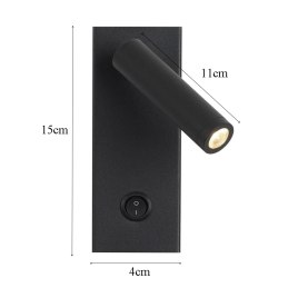 Kinkiet lampa LED punktowa AT82-1KL-Black – elegancki styl