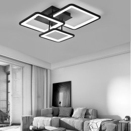 Plafon LED kwadrat AT88-3SL-Black – nowoczesne oświetlenie