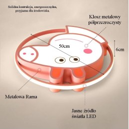 Plafon lampa LED AT91-PEPA PINK – nowoczesne i stylowe światło