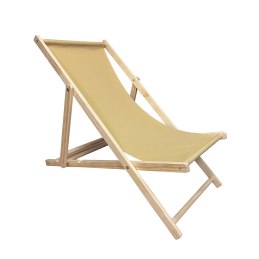 Zestaw leżaków 2szt Leżak Drewniany Beżowo Miodowy – Regulowany 3 Pozycje