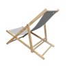 Leżak Drewniany Szary – Regulowany 3 Pozycje