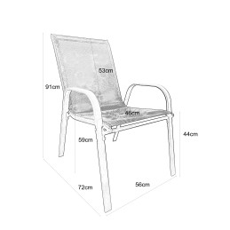 Zestaw 3 krzeseł ogrodowych Patio C-281