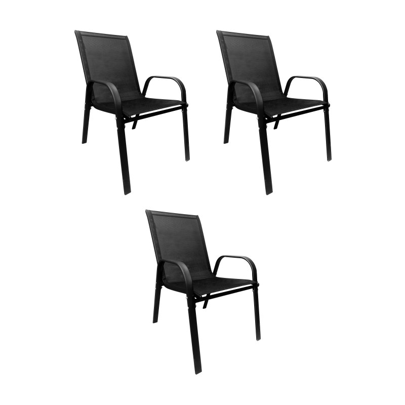Zestaw 3 krzeseł ogrodowych Patio C-281