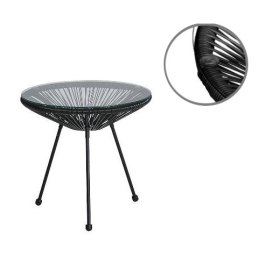 Zestaw mebli ogrodowych Acapulco 2 krzesła + stolik czarny