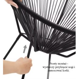 Zestaw mebli ogrodowych Acapulco 2 krzesła + stolik BEŻ