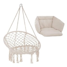 Krzesło Belgijskie fotel wiszący Magia Wypoczynku w Stylu Boho  B-3101C BEŻ