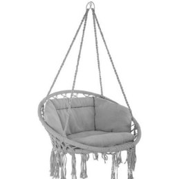 Krzesło Brazylijskie fotel wiszący Magia Wypoczynku w Stylu Boho  B-3101C SZARY