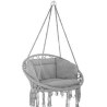 Krzesło Brazylijskie fotel wiszący Magia Wypoczynku w Stylu Boho  B-3101C SZARY