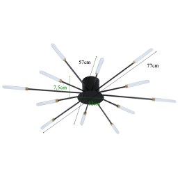 Plafon lampa LED AT87-12SL-Black – nowoczesne oświetlenie