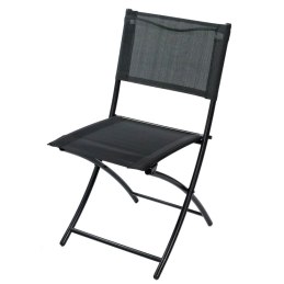 Zestaw Balkonowy CT191 2+1  Półokrągły Stolik ze Szkła + 2 Składane Krzesła Kompaktowy i  Nowoczesny