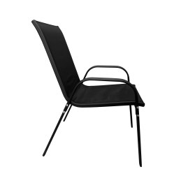 Zestaw mebli ogrodowych stół szklany T25 prostokątny 120x80+ 4 krzesła PATIO do ogrodu na balkon