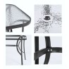 Zestaw mebli ogrodowych stół szklany T25 prostokątny 120x80+ 4 krzesła PATIO do ogrodu na balkon