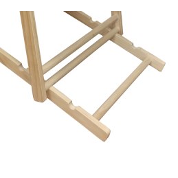 Wakacyjna Strefa Komfortu – 2 Leżaki z Drewnianym Stolikiem składanym BEŻ