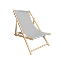 Wakacyjna Strefa Komfortu – 2 Leżaki z Drewnianym Stolikiem składanym Szary