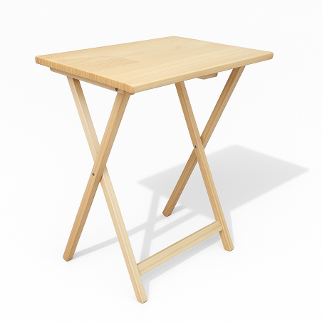 Składany stolik drewniany lakierowany 66x48x37 cm
