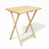Składany stolik drewniany na laptopa i przekąski – idealny na balkon i do ogrodu