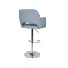 Hoker JULA velvet szary błękit chrom BL06