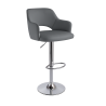 Hoker JULA velvet szary, noga chrom BL14