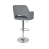 Hoker JULA velvet szary, noga chrom BL14