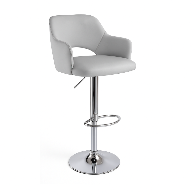 Hoker barowy JULA velvet chrom MG39 jasny szary