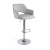 Hoker barowy JULA velvet chrom MG39 jasny szary