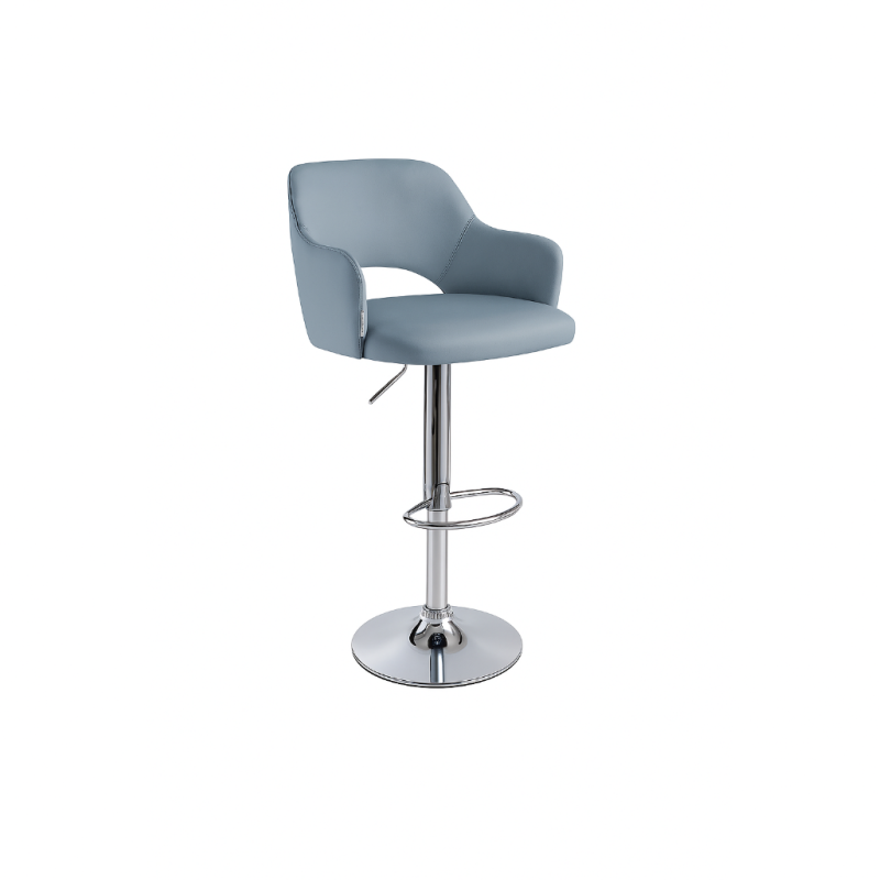 Hoker JULA velvet szary błękit chrom BL06