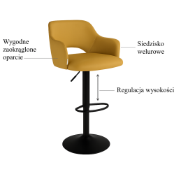 Hoker JULA obrotowy czarne nogi MG06 – elegancki styl