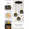 Lampa sufitowa loft AT16-3SZ-Black – elegancka i industrialna