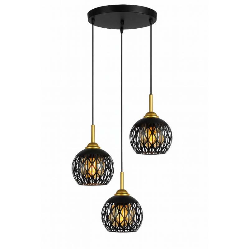 Lampa sufitowa loft AT16-3SZ-Black – elegancka i industrialna