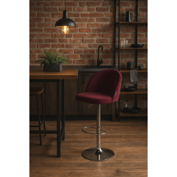 Hoker SILVER MG02 – obrotowe krzesło barowe chrom