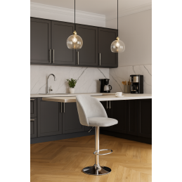 Hoker SILVER MG02 – obrotowe krzesło barowe chrom