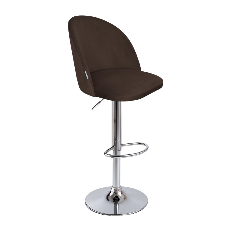 Hoker barowy SILVER chrom velvet brązowy