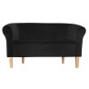 Sofa Milo MG19 czarna, nogi buk 20 cm
