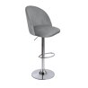 Hoker barowy SILVER velvet chrom MG17 — szary